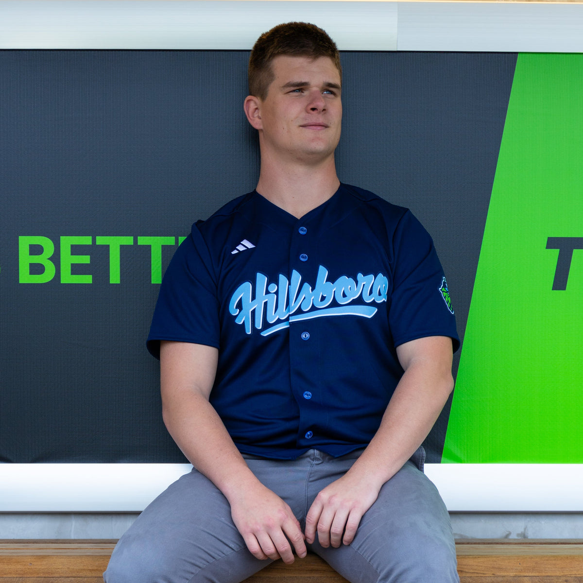 PERSONALIZED adidas Official Replica Road Jersey, Hillsboro Hops