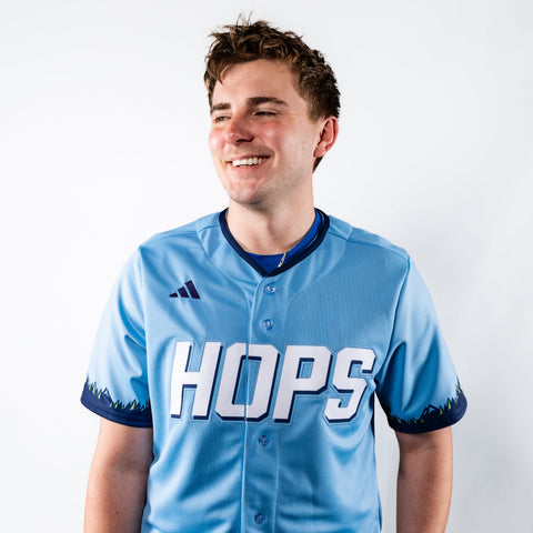 adidas Official Replica Hillsboro Sky Blue Jersey, Hillsboro Hops