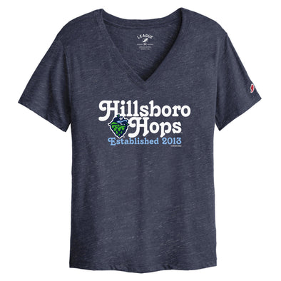 League W's Whiteboard V-Neck Tee, Hillsboro Hops