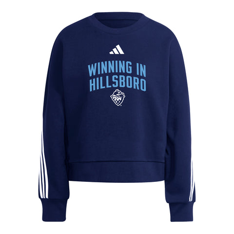 adidas W's Winning In Hillsboro Crewneck, Hillsboro Hops