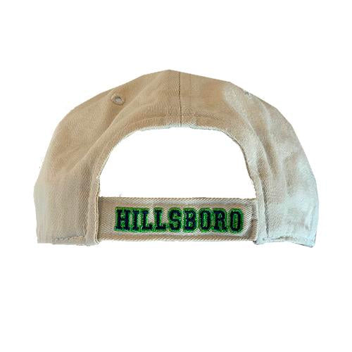 Khaki "Hawk" Hops Cap - Green Lettering, Hillsboro Hops