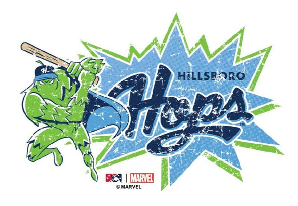 OT Sports Youth Marvel Burst Tee, Hillsboro Hops